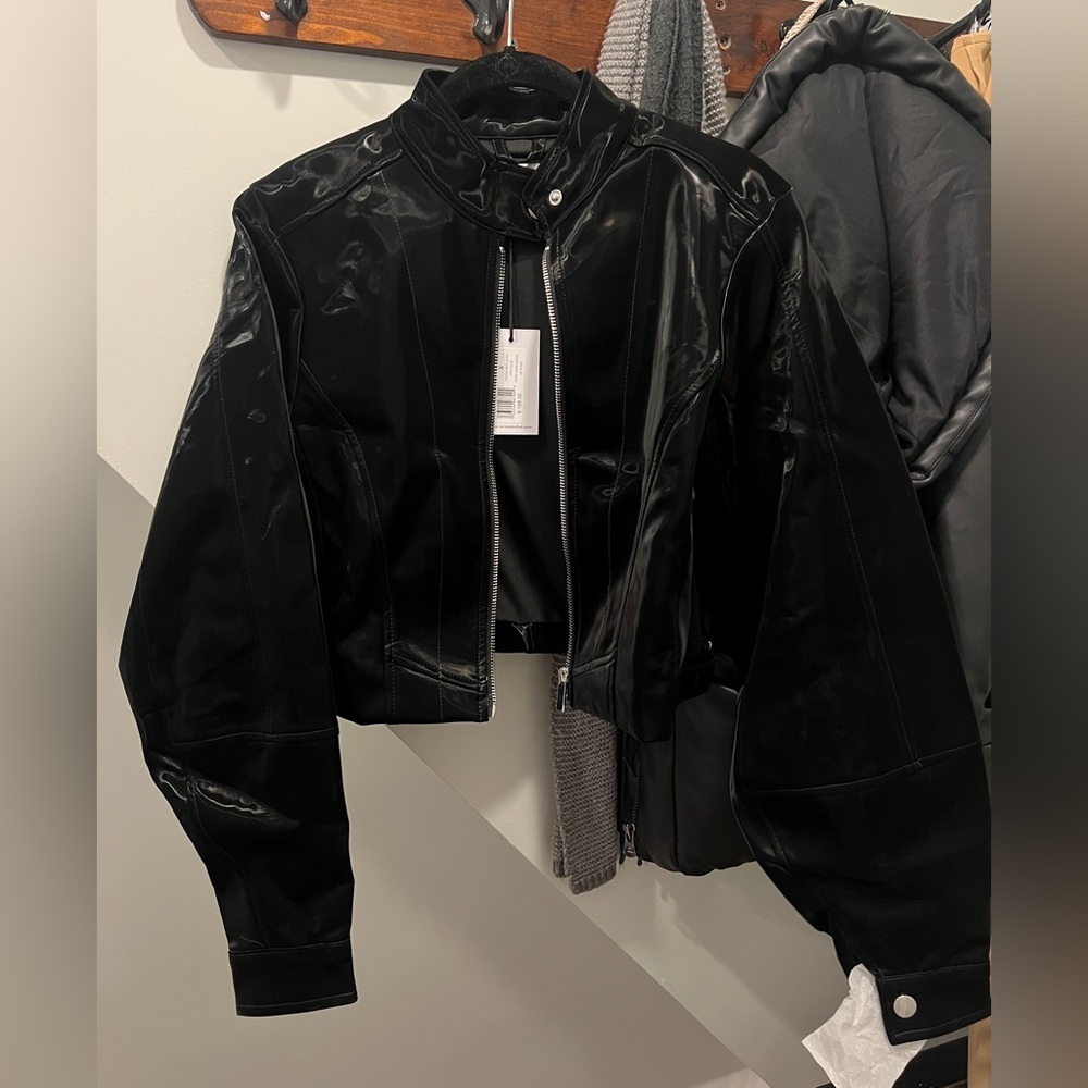 WeWoreWhat Cropped Motto Women's Jacket